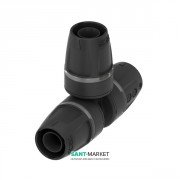 Тройник 90° равнопроходный Tece TECElogo пластик PPSU черный 25х25х25 8710925