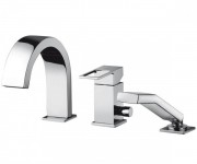 Змішувач одинважільний на борт ванни з душем Paffoni Effe хром EF 040 CR