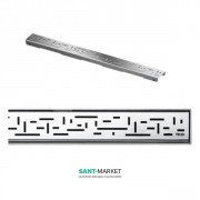 Решітка TECE TECEdrainline Lines для душового трапа матова пряма 800 мм нержавіюча сталь 600821