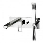 Змішувач для ванни прихований (вбудований) з душовим гарнітуром Paffoni Effe хром EF 001 CR