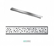 Решітка TECE TECEdrainline Drops для душового трапа матова пряма 1200 мм нержавіюча сталь +601231