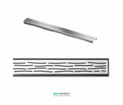 Решітка TECE TECEdrainline Organic для душового трапа полірована пряма 1200 мм нержавіюча сталь 601260