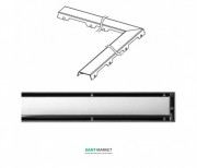 Решетка TECE TECEdrainline Steel II для душевого трапа полированная угловая 900 мм нержавеющая сталь 610982