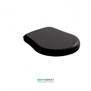 Сидіння з кришкою для унітазу Kerasan Retro чорний петлі бронза 109304