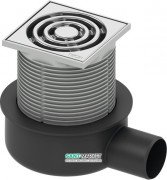Дренажный трап для душа TECEdrainpoint S S50 низкий с горизонтальным выходом нержавеющая сталь/пластик 3601050