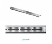 Решітка TECE TECEdrainline Quadratum для душового трапа полірована пряма 1500 мм нержавіюча сталь 601550