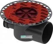 Сифон для дренажного трапа Tece Tecedrainpoint S DN100 горизонтальний пластик чорний 3607500