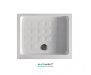 Керамічний душовий піддон Kerasan Retro кутовий правобічний 80х96 см білий 133601