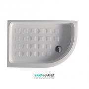 Керамический душевой поддон Kerasan Retro угловой правосторонний 80x120 см белый 133201