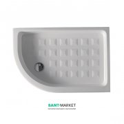 Керамический душевой поддон Kerasan Retro угловой левосторонний 80x120 см белый 133301