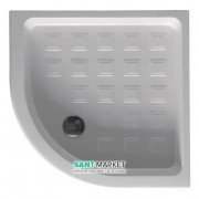 Керамічний душовий піддон Kerasan Retro кутовий напівкруглий 90х90 см білий 133901