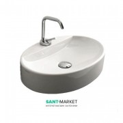 Раковина для ванної овальна Kerasan Cento накладна 50х35 см біла 355101