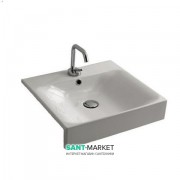 Раковина для ванної прямокутна Kerasan Cento полувстраіваемие 60х45 см біла 354701
