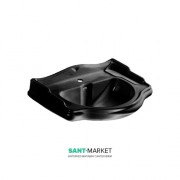 Раковина в ванну підвісна Kerasan Retro напівкругла чорна 104604