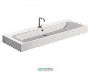 Раковина для ванної Kerasan Cento підвісна / накладна 120х45 см біла 353401