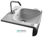 Раковина для ванной Kerasan Inka полувстраиваемая 40х40 см белая 341201