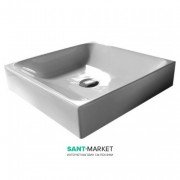 Раковина для ванної квадратна Kerasan Cento підвісна / накладна 45х45 см біла 354401
