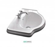 Раковина для ванной округлая Kerasan Retro встраиваемая белая 103001