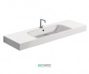 Раковина-стільниця для ванною Kerasan Cento підвісна / накладна 140х45 см біла 353501