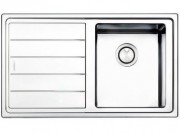 Кухонна мийка прямокутна Apell Linear Plus LEFT з донним клапаном і сифоном нержавіюча сталь Brushed LNP861FLBC