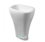 Раковина для ванной овальная Kerasan Aquatech отдельностоящая 60х40 см белая 374201