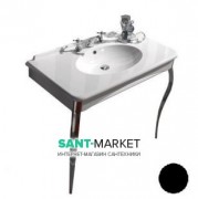 Раковина подвесная с консолью Kerasan Retro черная 1049К4