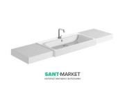 Столешница под раковину Kerasan Cento керамическая 44х63 см белый 356001