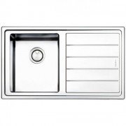 Кухонна мийка прямокутна Apell Linear Plus RIGHT з донним клапаном і сифоном нержавіюча сталь Brushed LNP861FRBC