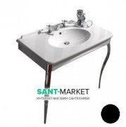 Раковина підвісна з консоллю Kerasan Retro чорна 1049К4