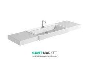 Стільниця під раковину Kerasan Cento керамічна 44х63 см білий 356001