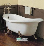 Ванна акриловая овальная Kerasan Retro на металлических ножках бронза 170х77 белая 105593