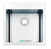 Кухонная мойка прямоугольная Apell Linear Plus с донным клапаном и сифоном нержавеющая сталь Brushed LNP50FBC