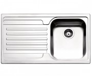 Кухонная мойка прямоугольная Apell Venezia LEFT с донным клапаном и сифоном нержавеющая сталь Brushed VE861ILBC
