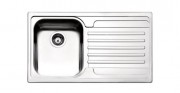 Кухонная мойка прямоугольная Apell Venezia RIGHT с донным клапаном и сифоном нержавеющая сталь Linen VE861IRAC