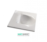 Раковина для ванної прямокутна Kerasan Bentley вбудована 55х36 см біла 394001