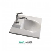 Раковина для ванної прямокутна Kerasan Bentley вбудована 55х47 см біла 394201