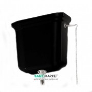 Сливной бачок для унитаза высокий Kerasan Waldorf без верхней крышки черный глянцевый 418004