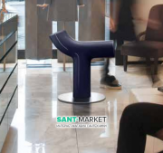 Стул Kerasan Artwork Cow в комплекте с стальным основанием голубой кобальт глянцевый 4701K77