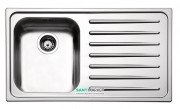 Кухонна мийка прямокутна Apell Torino RIGHT з донним клапаном і сифоном нержавіюча сталь Brushed TO861IRBC