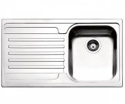 Кухонна мийка прямокутна Apell Venezia LEFT з донним клапаном і сифоном нержавіюча сталь Brushed VE861ILBC