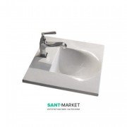 Раковина для ванної прямокутна Kerasan Bentley вбудована 55х47 см біла 394201