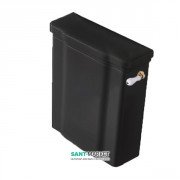 Сливной бачок для унитаза моноблок Kerasan Waldorf для управления боковой ручкой черный глянцевый 417904