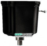 Зливний бачок підвісний для унітазу низький Kerasan Retro прямокутний чорний 107204