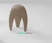 Стілець дизайнерський Kerasan Artwork Moscardino коричневий горіх 470281