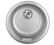 Кухонная мойка круглая Apell Circum с донным клапаном и сифоном нержавеющая сталь Linen CIVIIAC