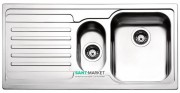 Кухонная мойка прямоугольная Apell Venezia LEFT с донным клапаном и сифоном нержавеющая сталь Linen VE1002ILAC