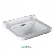 Раковина для ванної підвісна або на п'єдестал Kerasan Waldorf 60x55 санфарфор біла хром 4140K1