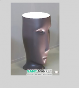 Раковина для підлоги Kerasan Artwork Moloco санфарфор білий / бургундський матовий 474067