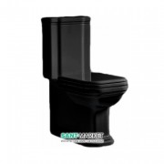 Унитаз-компакт напольный Kerasan Waldorf прямоугольный черный 411704