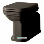 Унитаз напольный приставной Kerasan Waldorf прямоугольный черный 411604